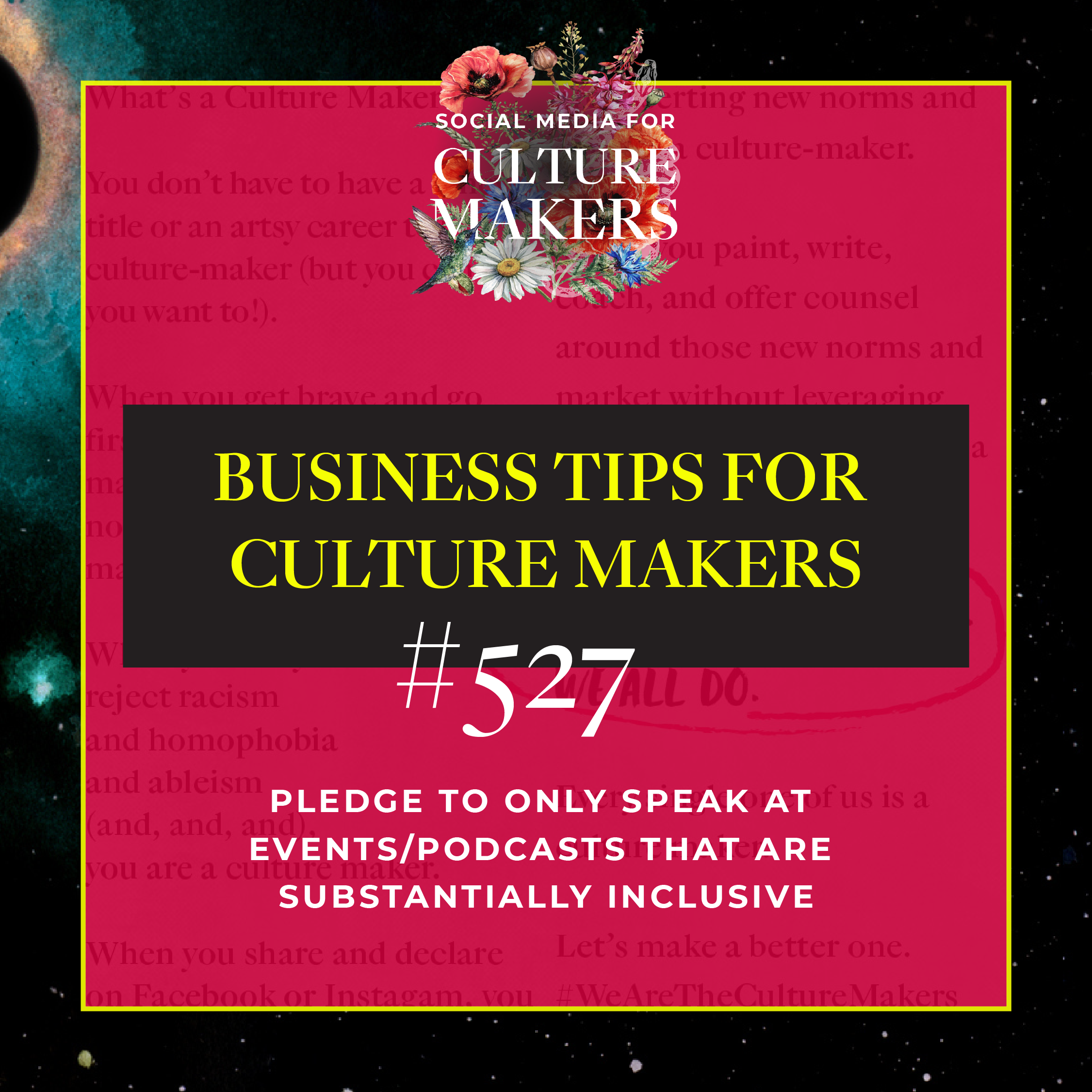 business tips for culture makers 527 pledge business tips for culture makers 527 pledge