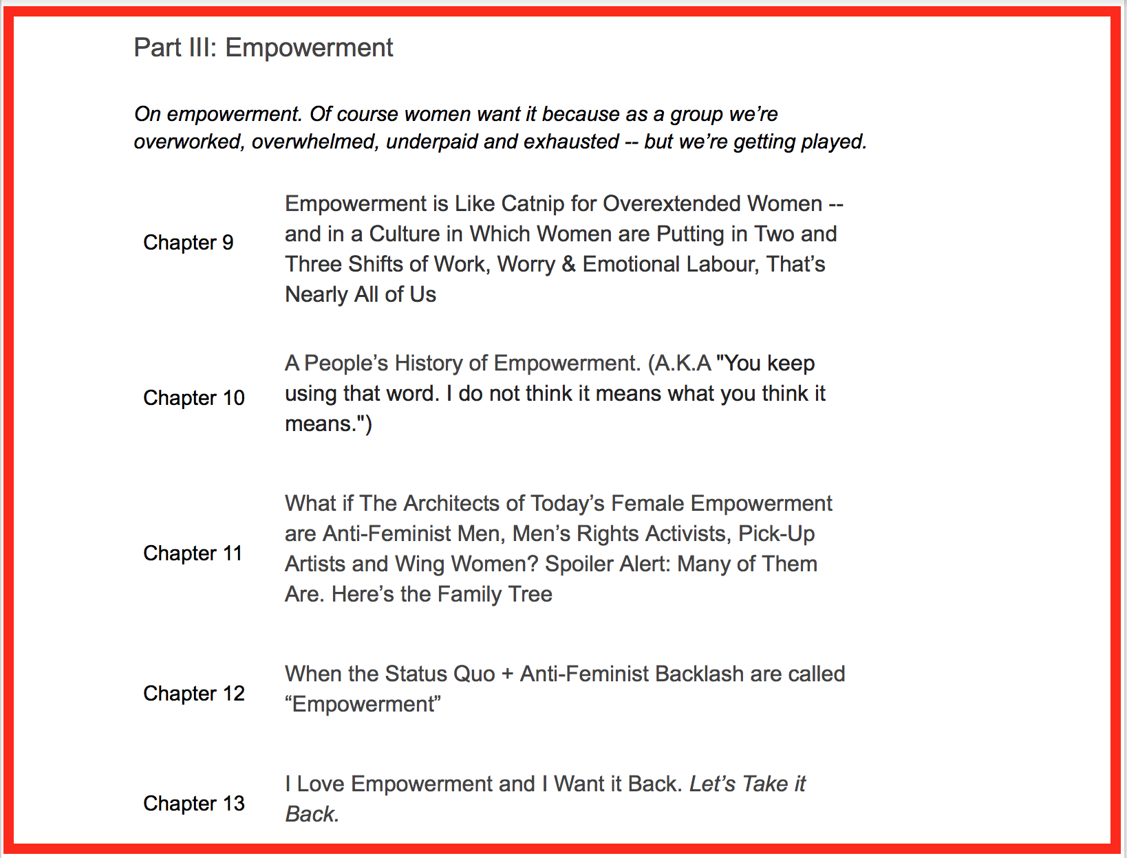 Empowerment Chapters List Empowerment Chapters List